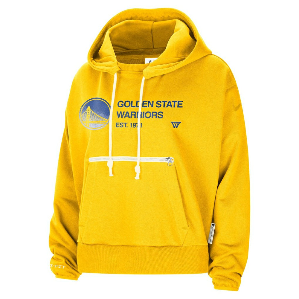 Golden State Warriors Women's Courtside Standard Issue Performance Pullover Hoodie Gold - NBA