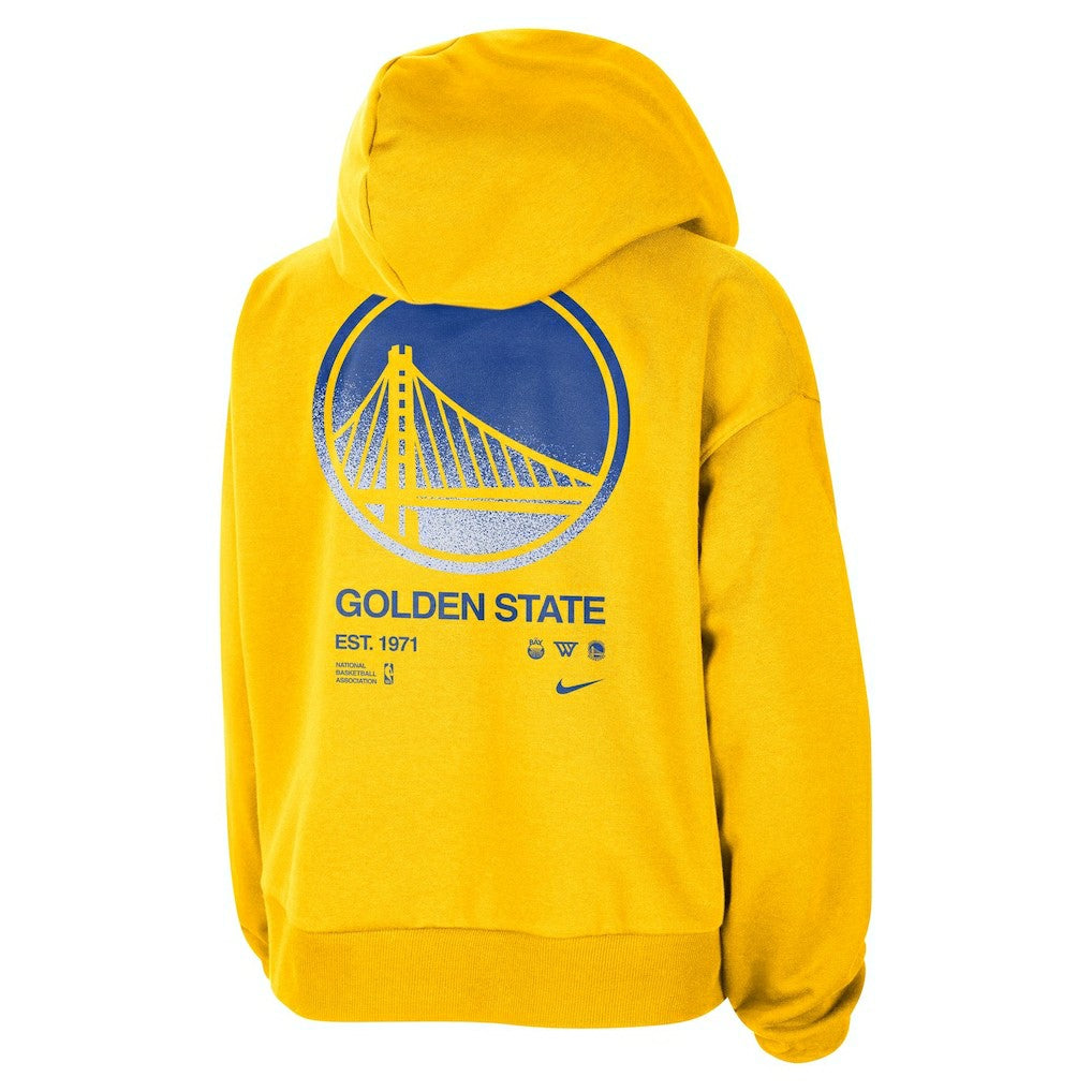 Golden State Warriors Women's Courtside Standard Issue Performance Pullover Hoodie Gold - NBA