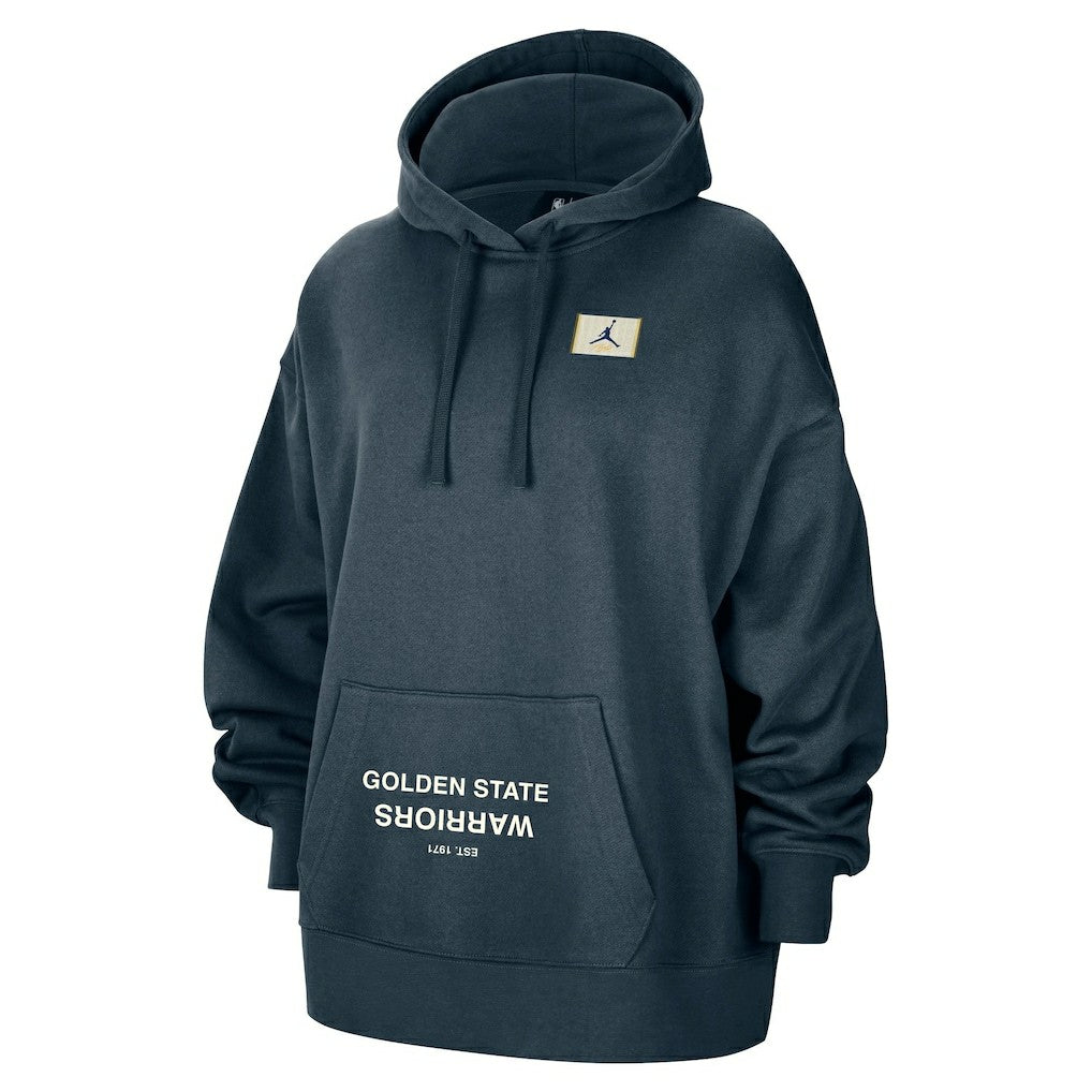 Golden State Warriors Jordan Brand Women's Courtside Statement Edition Oversize Pullover Hoodie Navy - NBA