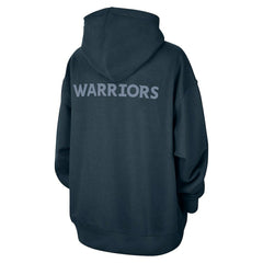Golden State Warriors Jordan Brand Women's Courtside Statement Edition Oversize Pullover Hoodie Navy - NBA