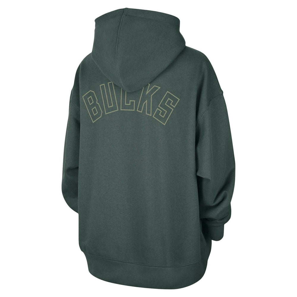 Milwaukee Bucks Jordan Brand Women's Courtside Statement Edition Oversize Pullover Hoodie Green - NBA