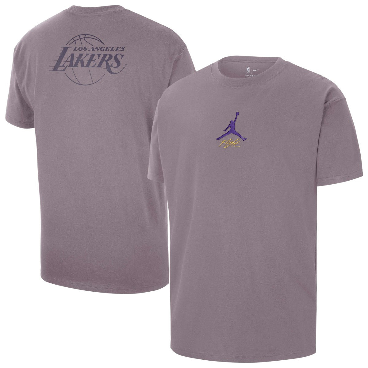 Los Angeles Lakers Jordan Brand Statement Edition Jumpman Flight Heavyweight T-Shirt Purple - NBA