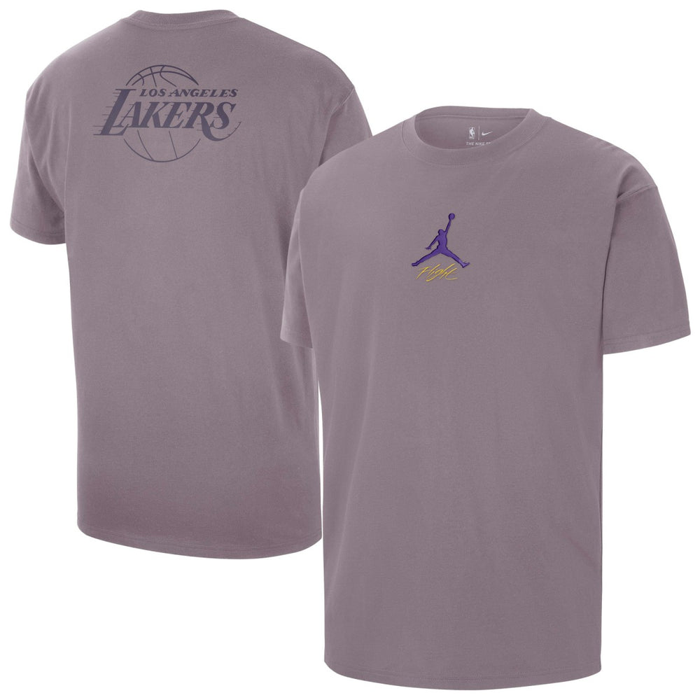 Los Angeles Lakers Jordan Brand Statement Edition Jumpman Flight Heavyweight T-Shirt Purple - NBA