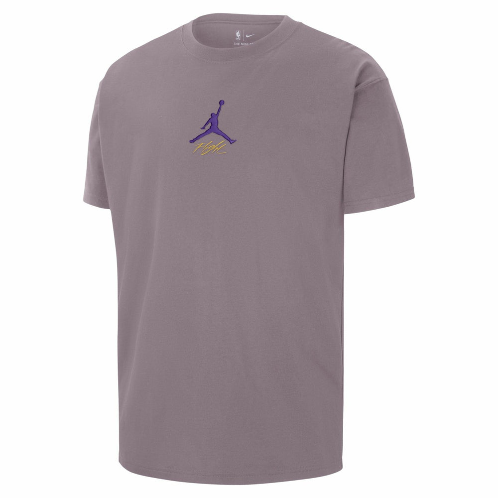 Los Angeles Lakers Jordan Brand Statement Edition Jumpman Flight Heavyweight T-Shirt Purple - NBA