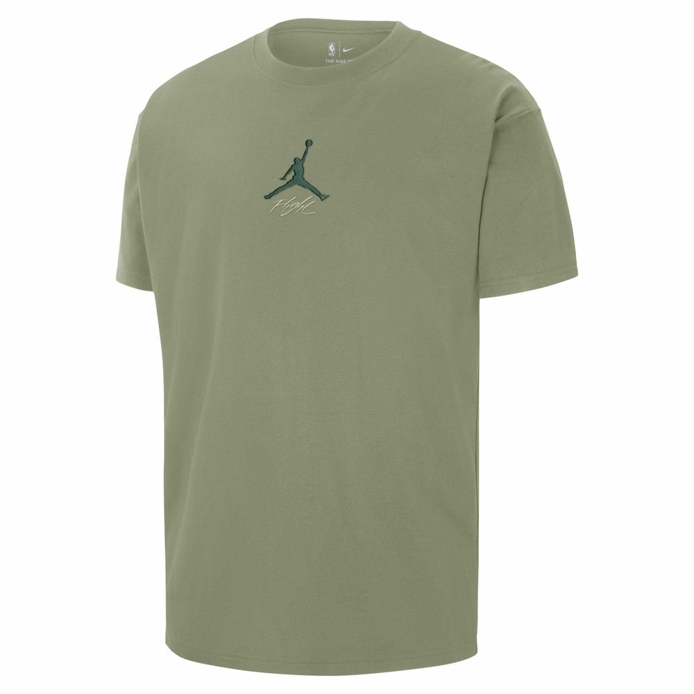 Milwaukee Bucks Jordan Brand Statement Edition Jumpman Flight Heavyweight T-Shirt Green - NBA