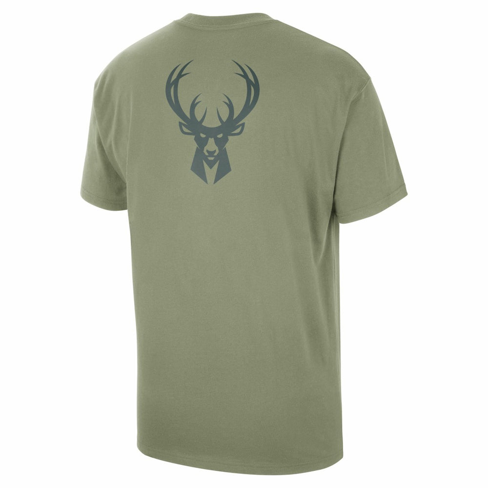 Milwaukee Bucks Jordan Brand Statement Edition Jumpman Flight Heavyweight T-Shirt Green - NBA