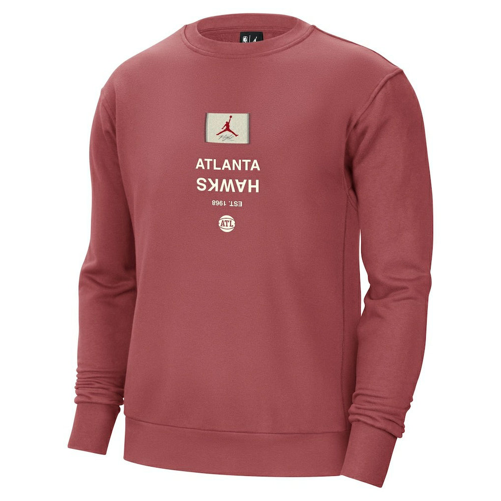 Atlanta Hawks Jordan Brand Courtside Statement Edition Heavyweight Pullover Sweatshirt Red - NBA