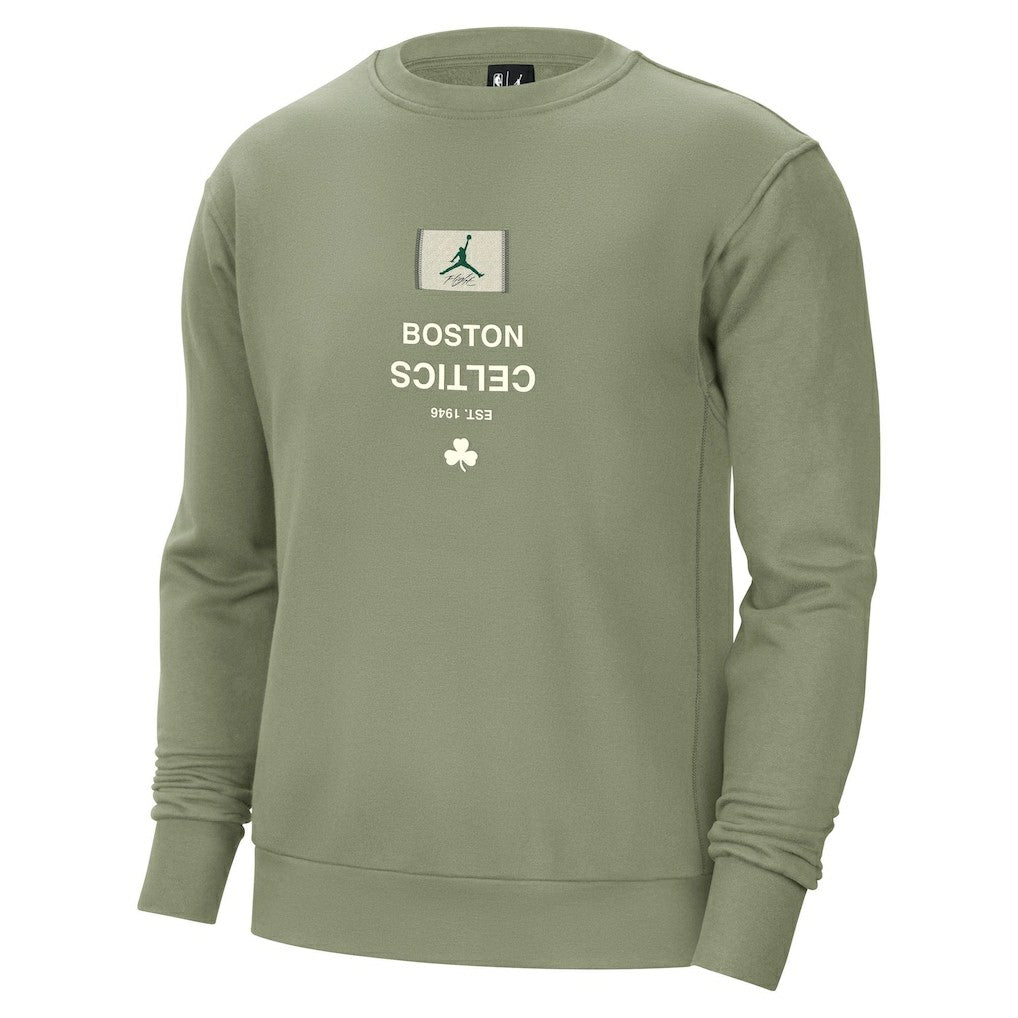 Boston Celtics Jordan Brand Courtside Statement Edition Heavyweight Pullover Sweatshirt Green - NBA