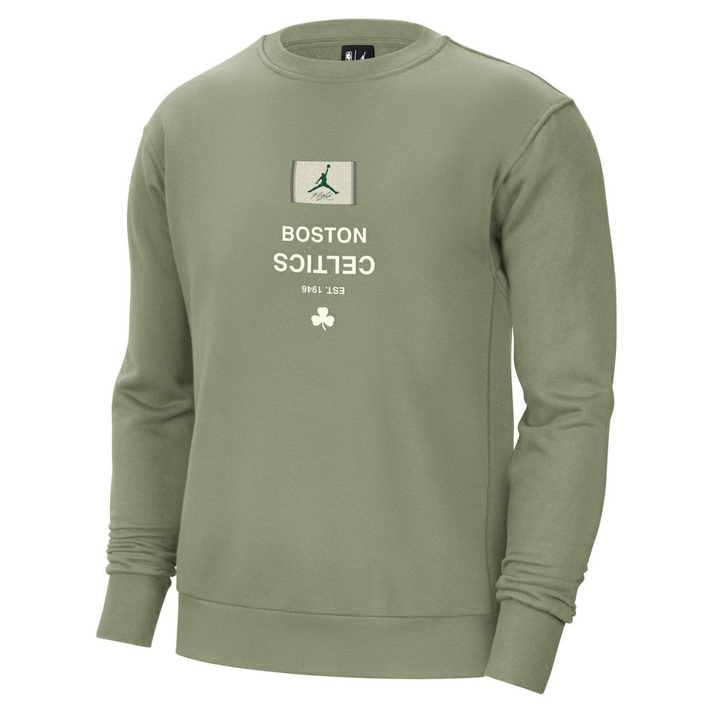 Boston Celtics Jordan Brand Courtside Statement Edition Heavyweight Pullover Sweatshirt Green - NBA