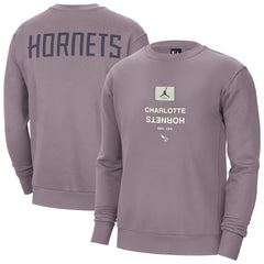 Charlotte Hornets Jordan Brand Courtside Statement Edition Heavyweight Pullover Sweatshirt Purple - NBA