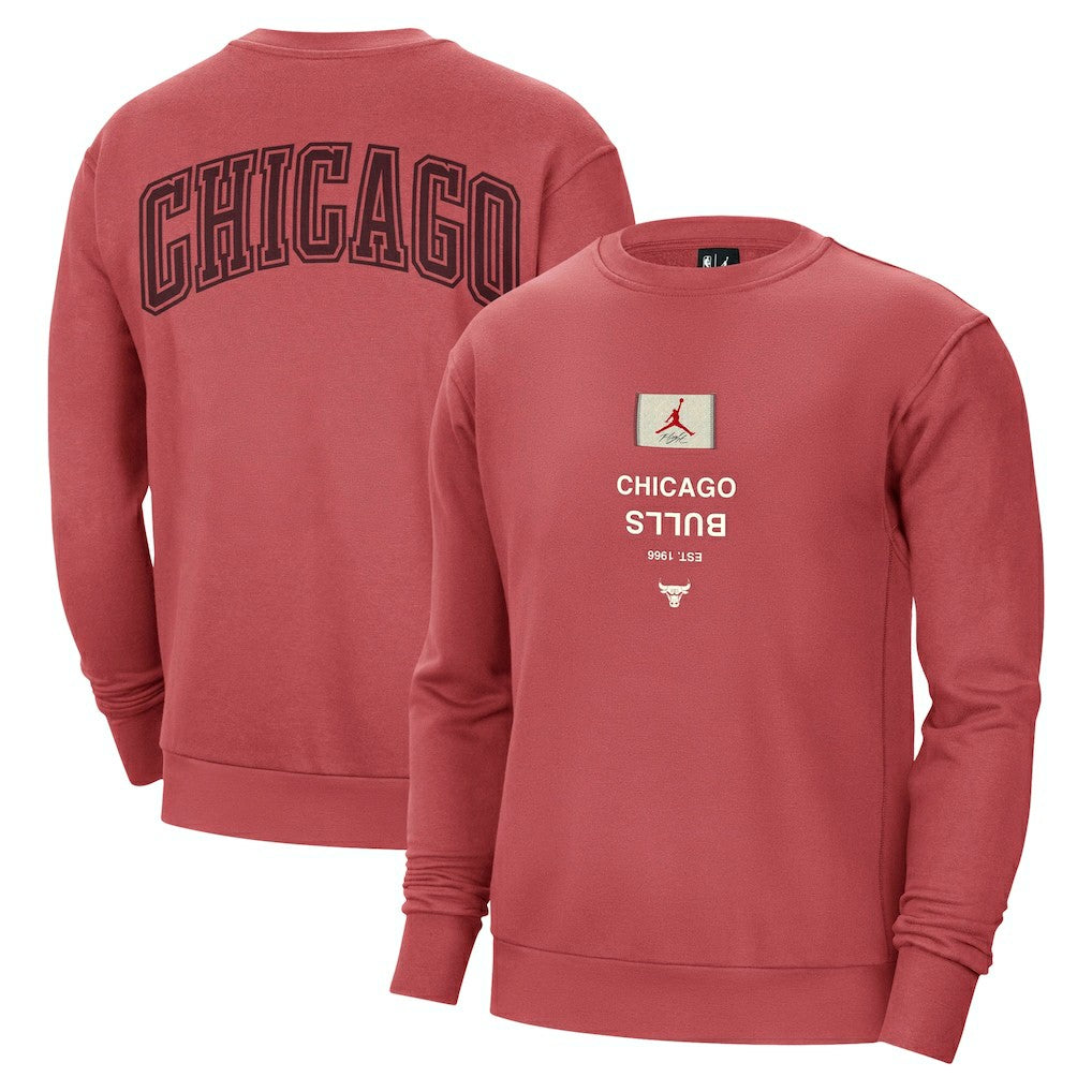 Chicago Bulls Jordan Brand Courtside Statement Edition Heavyweight Pullover Sweatshirt Red - NBA