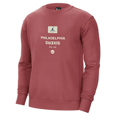 Philadelphia 76ers Jordan Brand Courtside Statement Edition Heavyweight Pullover Sweatshirt Red - NBA
