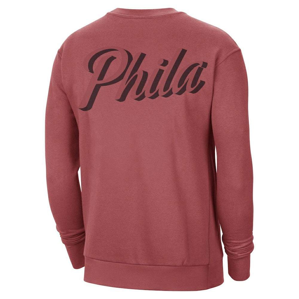 Philadelphia 76ers Jordan Brand Courtside Statement Edition Heavyweight Pullover Sweatshirt Red - NBA