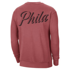 Philadelphia 76ers Jordan Brand Courtside Statement Edition Heavyweight Pullover Sweatshirt Red - NBA