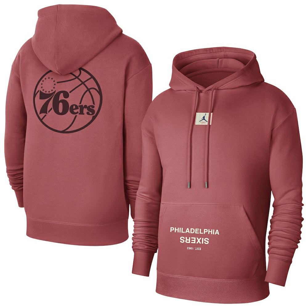 Philadelphia 76ers Jordan Brand Courtside Statement Edition Pullover Hoodie Red - NBA