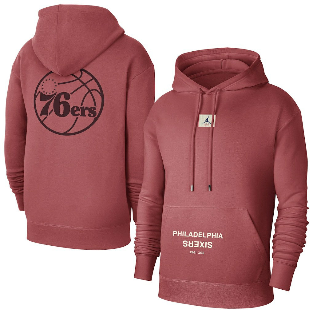 Philadelphia 76ers Jordan Brand Courtside Statement Edition Pullover Hoodie Red - NBA