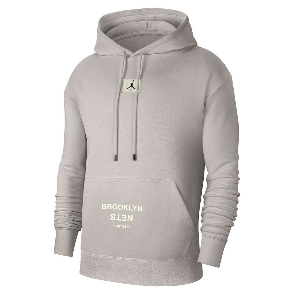 Brooklyn Nets Jordan Brand Courtside Statement Edition Pullover Hoodie Heather Gray - NBA