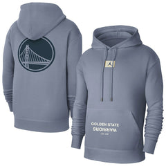 Golden State Warriors Jordan Brand Courtside Statement Edition Pullover Hoodie Gray - NBA