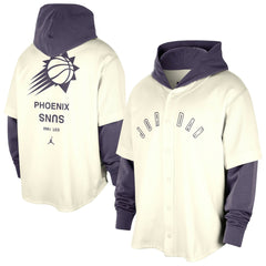 Phoenix Suns Jordan Brand Courtside Statement Edition MVP Jersey Pullover Hoodie Cream/Purple - NBA