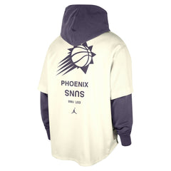 Phoenix Suns Jordan Brand Courtside Statement Edition MVP Jersey Pullover Hoodie Cream/Purple - NBA