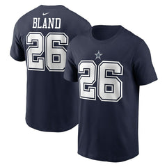 DaRon Bland Dallas Cowboys Player Name & Number T-Shirt Navy | Nike for Sale