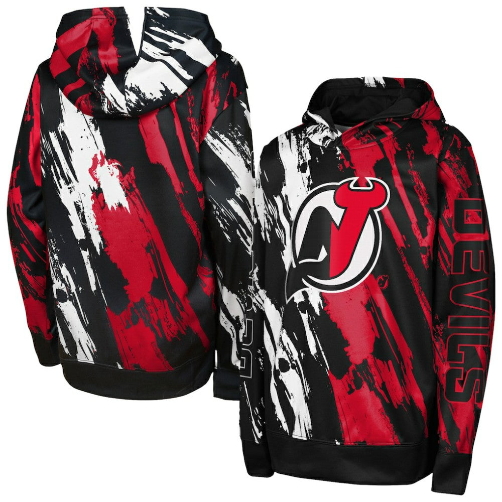New Jersey Devils Preschool Master Snipe Pullover Hoodie - Red - NHL