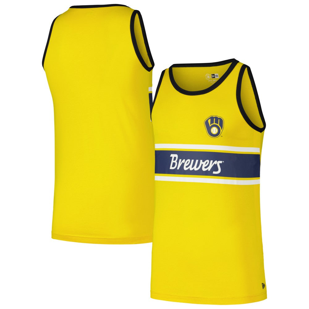 Milwaukee Brewers New Era Jersey Ringer Tank Top - MLB