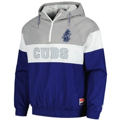 Chicago Cubs New Era Ripstop Raglan Quarter-Zip Hoodie Windbreaker Jacket - MLB