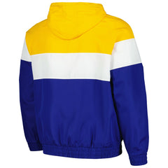 Milwaukee Brewers New Era Ripstop Raglan Quarter-Zip Hoodie Windbreaker Jacket - MLB