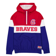 Atlanta Braves New Era Ripstop Raglan Quarter-Zip Hoodie Windbreaker Jacket - MLB