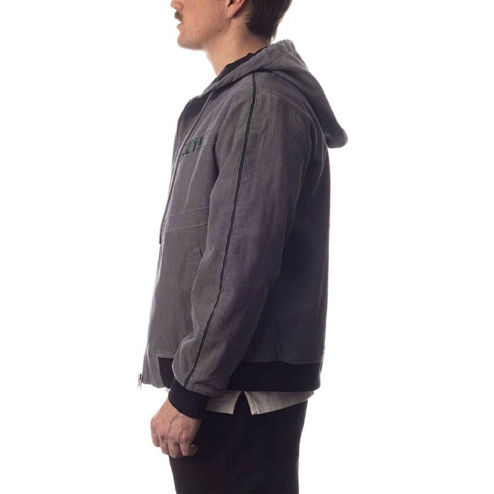 New York Jets The Wild Collective Corduroy Bomber Full-Zip Jacket Gray | NFL