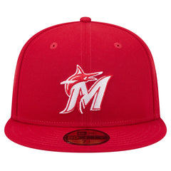 Miami Marlins New Era White Logo 59FIFTY Fitted Hat - MLB