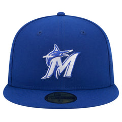 Miami Marlins New Era White Logo 59FIFTY Fitted Hat - MLB