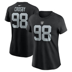 Maxx Crosby Las Vegas Raiders Women's Player Name & Number T-Shirt Black | Nike for Sale