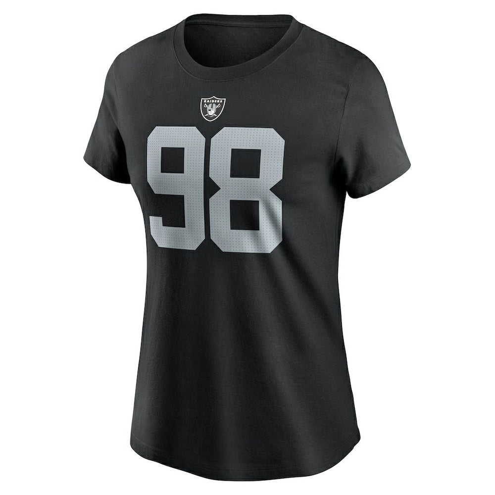 Maxx Crosby Las Vegas Raiders Women's Player Name & Number T-Shirt Black | Nike for Sale
