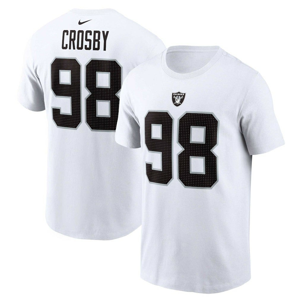 Maxx Crosby Las Vegas Raiders Player Name & Number T-Shirt White | Nike for Sale