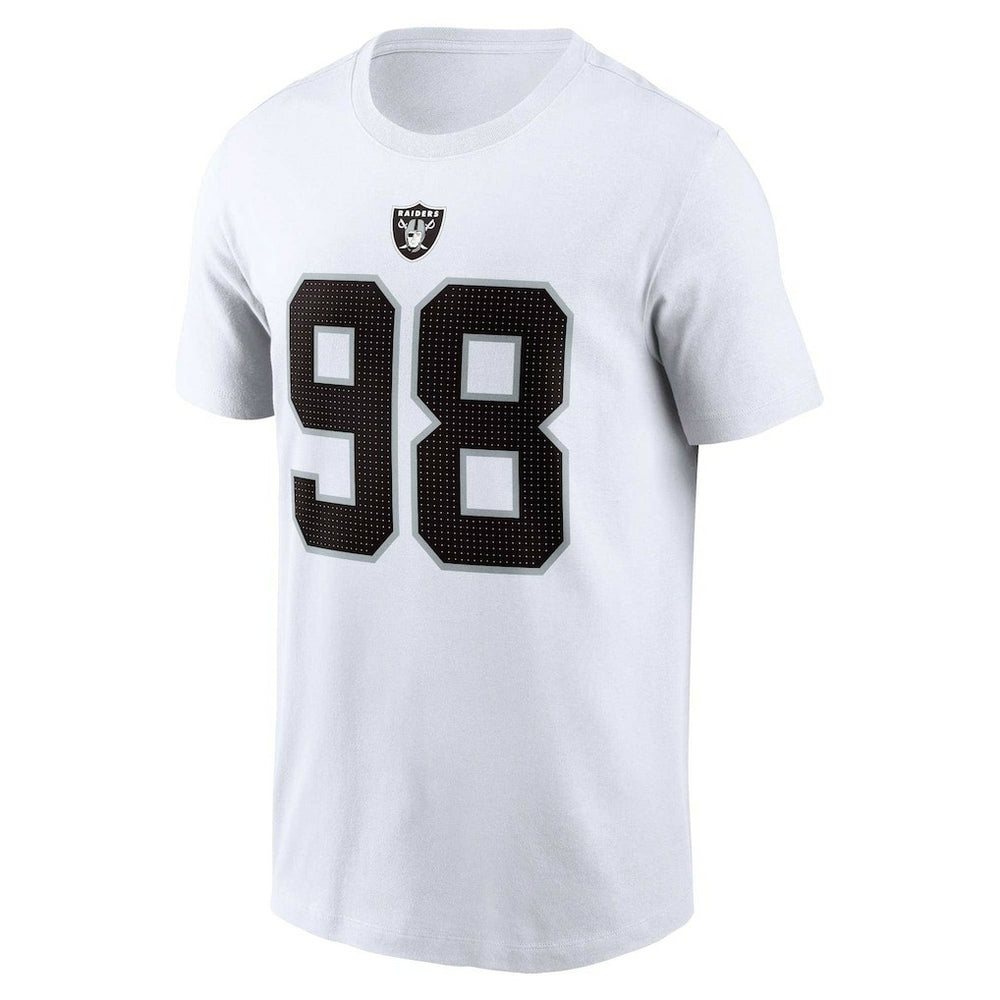 Maxx Crosby Las Vegas Raiders Player Name & Number T-Shirt White | Nike for Sale