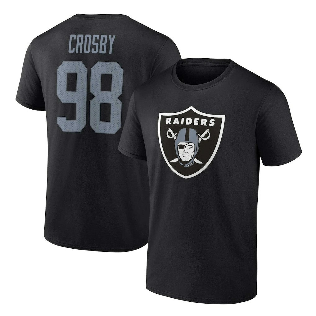 Maxx Crosby Las Vegas Raiders Player Icon Name & Number T-Shirt Black | Fanatics