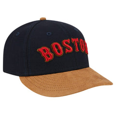 Boston Red Sox New Era Team Suede Visor Low Profile 59FIFTY Fitted Hat - MLB