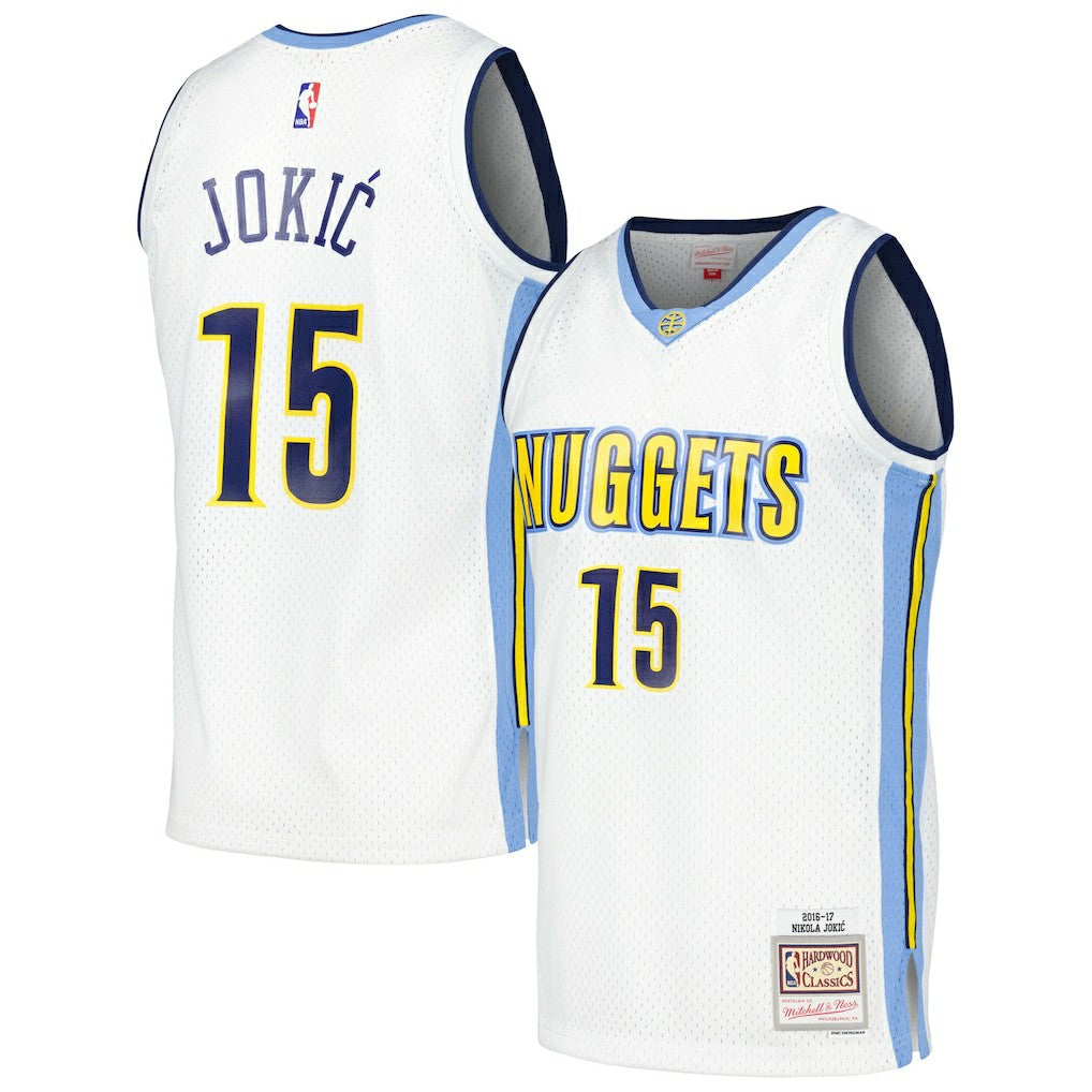 Nikola Jokic Denver Nuggets 2016/17 Throwback Swingman Jersey White - NBA
