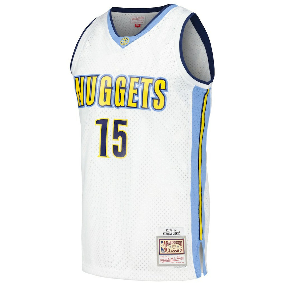 Nikola Jokic Denver Nuggets 2016/17 Throwback Swingman Jersey White - NBA