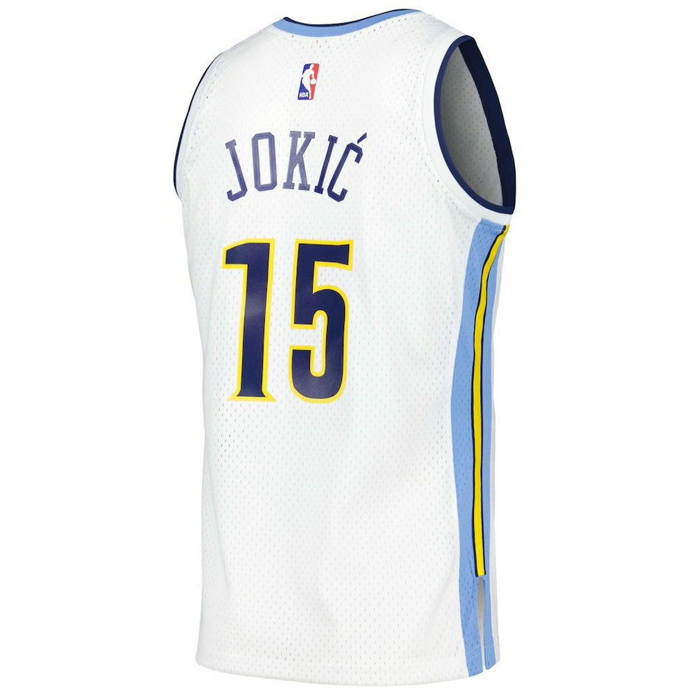 Nikola Jokic Denver Nuggets 2016/17 Throwback Swingman Jersey White - NBA