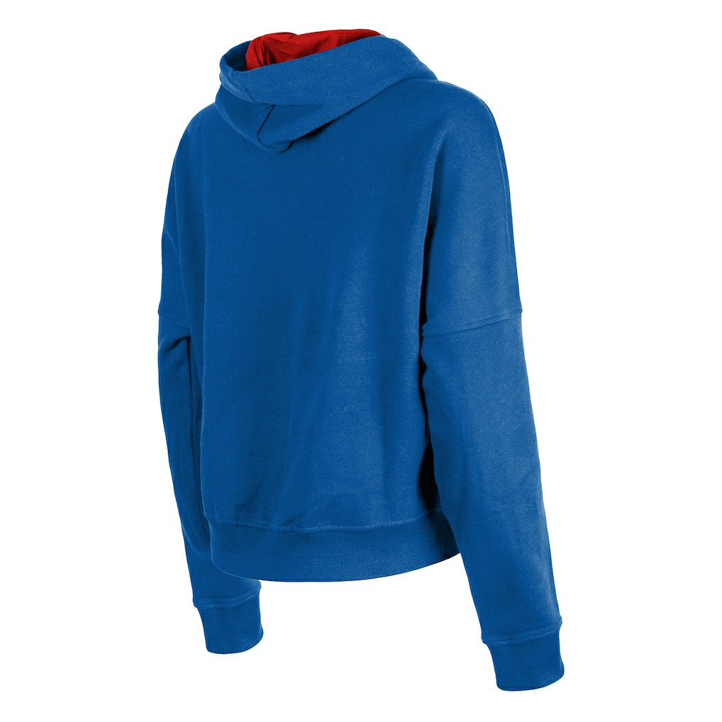 Buffalo Bills New Era Women's Throwback Boxy Pullover Hoodie Royal | NFL