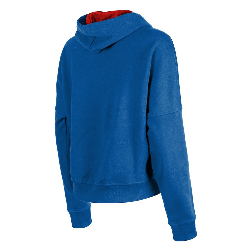 Buffalo Bills New Era Women's Throwback Boxy Pullover Hoodie Royal | NFL