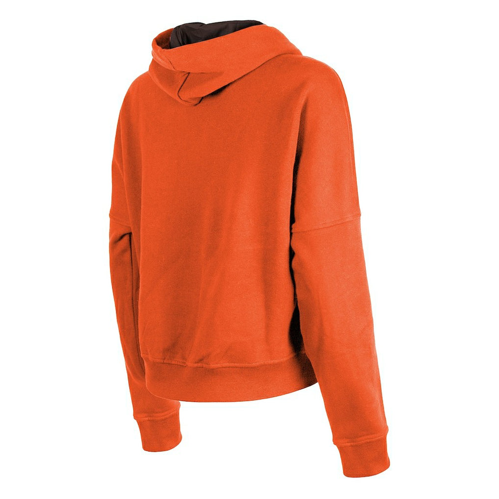 Cleveland Browns New Era Women's Throwback Boxy Pullover Hoodie Orange | NFL