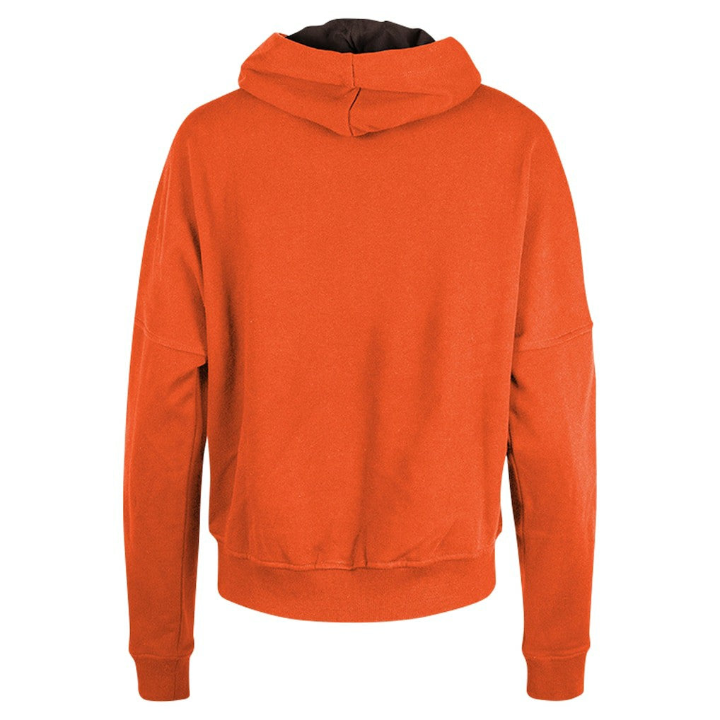 Cleveland Browns New Era Women's Throwback Boxy Pullover Hoodie Orange | NFL
