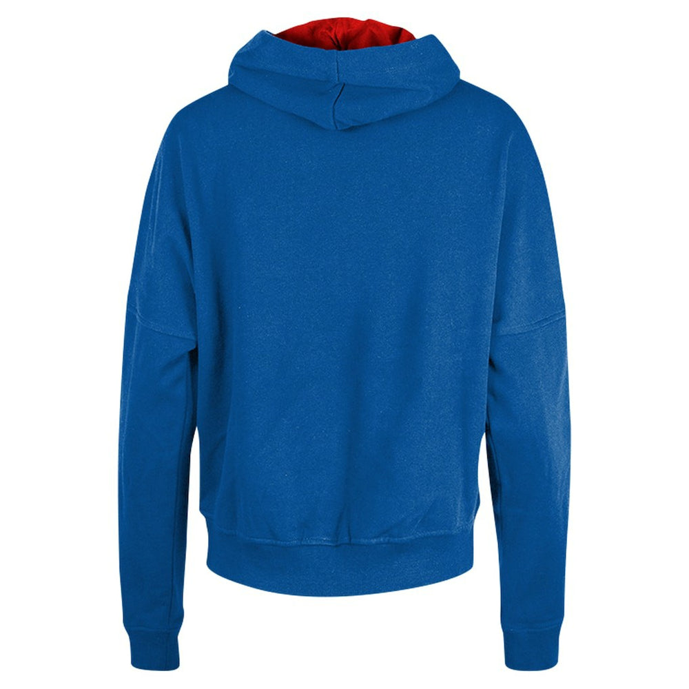 New England Patriots New Era Women's Throwback Boxy Pullover Hoodie Royal | NFL