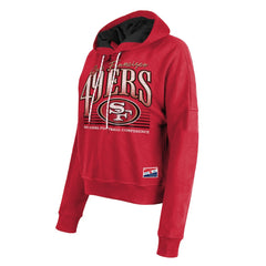 San Francisco 49ers New Era Women's Boxy Pullover Hoodie Scarlet | NFL