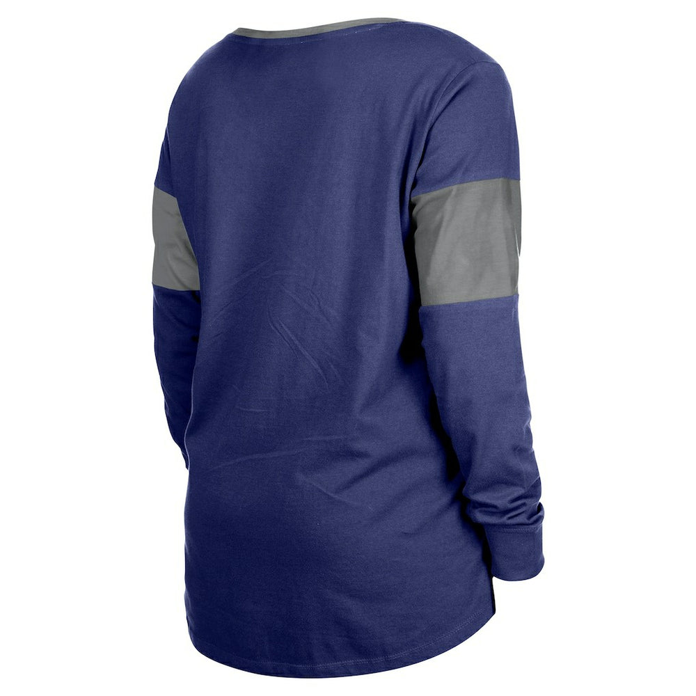 Indianapolis Colts New Era Women's Lace-Up Notch-Neck Long Sleeve T-Shirt Royal | NFL