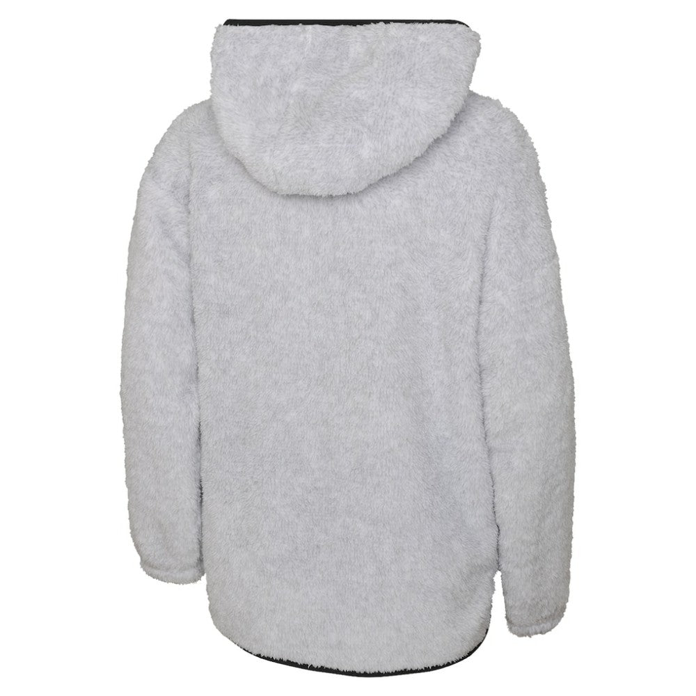 Chicago Blackhawks Girls Youth Ultimate Teddy Fleece Pullover Hoodie - Heather Gray - NHL
